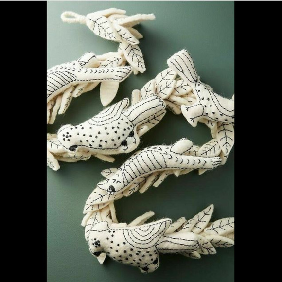 Free People Other - Anthropologie Felted  Songbird Bird Garland NWOT